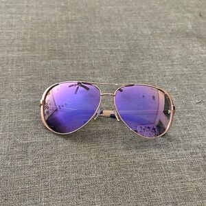 Michael Kors Purple and Gold Aviator Sunglasses